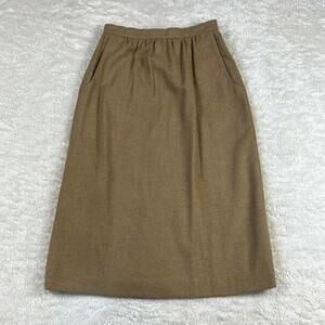 Vintage 70s 80s Plum Tree Wool blend a line midi skirt, size 7 or 8